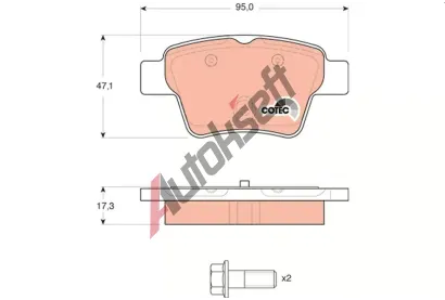 TRW Sada brzdovch destiek COTEC TRW GDB1620, GDB1620