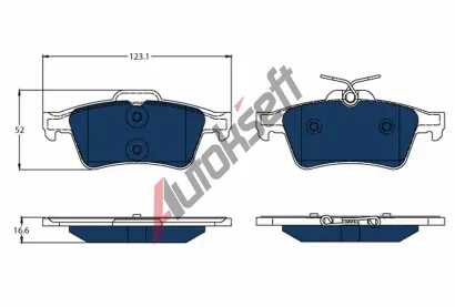 TRW Sada brzdovch destiek ELECTRIC BLUE TRW GDB1621BTE, GDB1621BTE