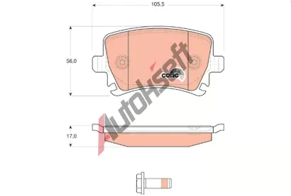 TRW Sada brzdovch destiek COTEC TRW GDB1622, GDB1622