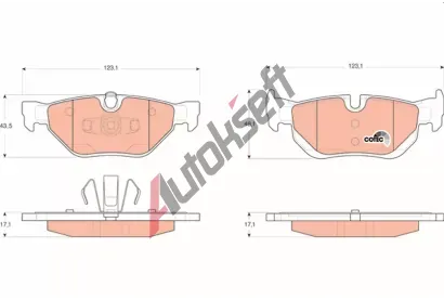 TRW Sada brzdovch destiek COTEC TRW GDB1626, GDB1626