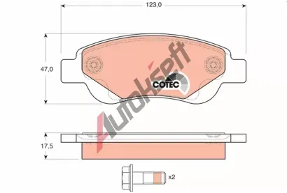 TRW Sada brzdovch destiek COTEC TRW GDB1633, GDB1633