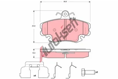 TRW Sada brzdových destiček TRW GDB1635, GDB1635 TRW Sada brzdových destiček TRW GDB1635, GDB1635