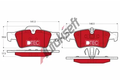TRW Sada brzdovch destiek DTEC COTEC TRW GDB1643DTE, GDB1643DTE