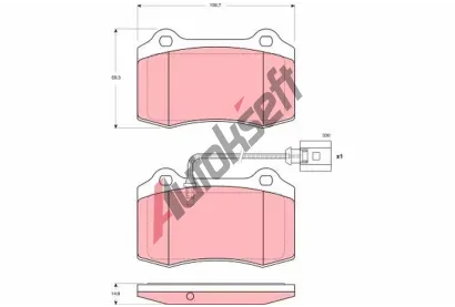 TRW Sada brzdovch destiek - kotouov brzda TRW GDB1644, GDB1644