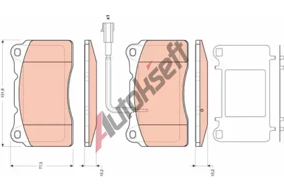 TRW Sada brzdovch destiek - kotouov brzda TRW GDB1645, GDB1645