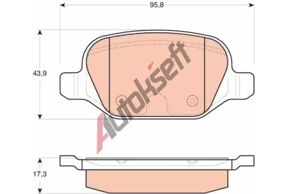 TRW Sada brzdovch destiek - kotouov brzda TRW GDB1646, GDB1646