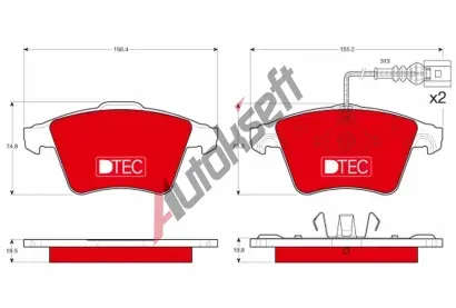TRW Sada brzdových destiček DTEC COTEC TRW GDB1651DTE, GDB1651DTE TRW Sada brzdových destiček DTEC COTEC TRW GDB1651DTE, GDB1651DTE