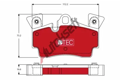 TRW Sada brzdovch destiek DTEC COTEC TRW GDB1652DTE, GDB1652DTE