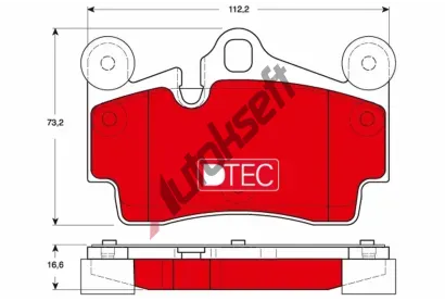 TRW Sada brzdovch destiek DTEC COTEC TRW GDB1653DTE, GDB1653DTE