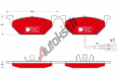 TRW Sada brzdovch destiek DTEC COTEC TRW GDB1658DTE, GDB1658DTE