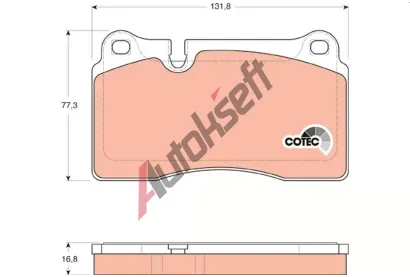 TRW Sada brzdovch destiek COTEC TRW GDB1670, GDB1670