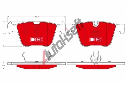 TRW Sada brzdovch destiek DTEC COTEC TRW GDB1675DTE, GDB1675DTE