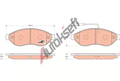 TRW Sada brzdovch destiek COTEC TRW GDB1681, GDB1681