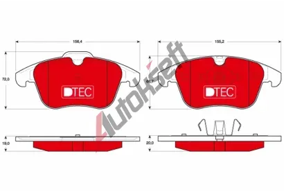 TRW Sada brzdovch destiek DTEC COTEC TRW GDB1683DTE, GDB1683DTE