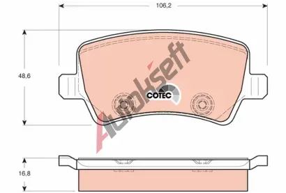 TRW Sada brzdovch destiek COTEC TRW GDB1685, GDB1685