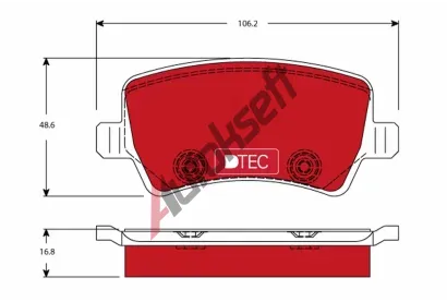 TRW Sada brzdovch destiek DTEC COTEC TRW GDB1685DTE, GDB1685DTE
