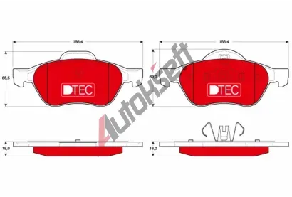 TRW Sada brzdových destiček DTEC COTEC TRW GDB1687DTE, GDB1687DTE TRW Sada brzdových destiček DTEC COTEC TRW GDB1687DTE, GDB1687DTE
