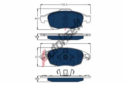 TRW Sada brzdových destiček ELECTRIC BLUE TRW GDB1690BTE, GDB1690BTE TRW Sada brzdových destiček ELECTRIC BLUE TRW GDB1690BTE, GDB1690BTE