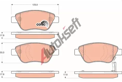 TRW Sada brzdovch destiek COTEC TRW GDB1700, GDB1700