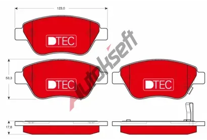 TRW Sada brzdovch destiek DTEC COTEC TRW GDB1700DTE, GDB1700DTE