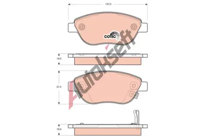 TRW Sada brzdovch destiek COTEC TRW GDB1701, GDB1701
