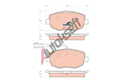 TRW Sada brzdovch destiek COTEC TRW GDB1706, GDB1706