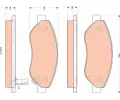 TRW Sada brzdovch destiek ‐ TRW GDB1713