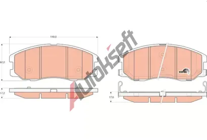 TRW Sada brzdovch destiek COTEC TRW GDB1715, GDB1715