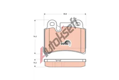 TRW Sada brzdovch destiek COTEC TRW GDB1722, GDB1722