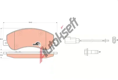 TRW Sada brzdovch destiek COTEC TRW GDB1724, GDB1724