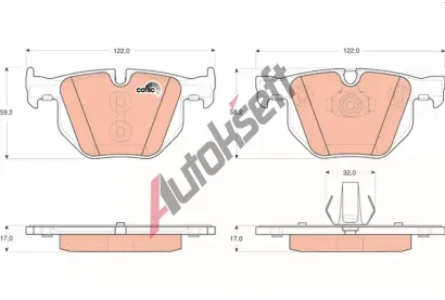 TRW Sada brzdovch destiek COTEC TRW GDB1730, GDB1730