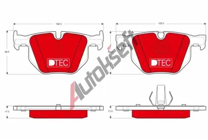 TRW Sada brzdovch destiek DTEC COTEC TRW GDB1730DTE, GDB1730DTE