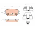 TRW Sada brzdovch destiek COTEC ‐ TRW GDB1732