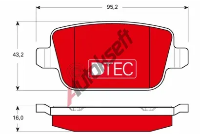 TRW Sada brzdovch destiek DTEC COTEC TRW GDB1732DTE, GDB1732DTE