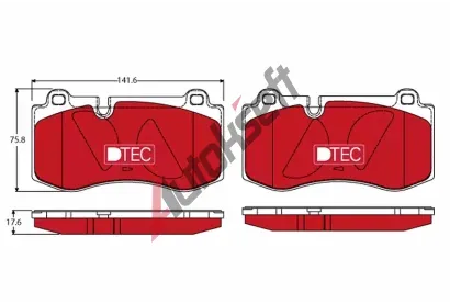 TRW Sada brzdových destiček DTEC COTEC TRW GDB1733DTE, GDB1733DTE  TRW Sada brzdových destiček DTEC COTEC TRW GDB1733DTE, GDB1733DTE