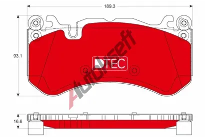 TRW Sada brzdovch destiek DTEC COTEC TRW GDB1734DTE, GDB1734DTE