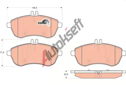 TRW Sada brzdovch destiek COTEC TRW GDB1736, GDB1736