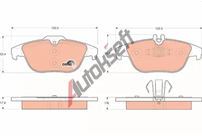 TRW Sada brzdovch destiek COTEC TRW GDB1738, GDB1738