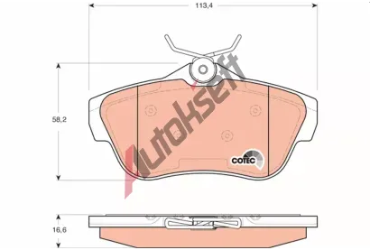 TRW Sada brzdovch destiek COTEC TRW GDB1740, GDB1740