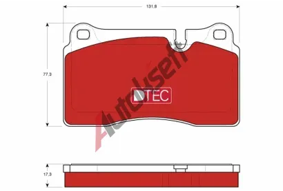 TRW Sada brzdovch destiek DTEC COTEC TRW GDB1743DTE, GDB1743DTE