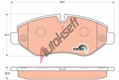 TRW Sada brzdovch destiek COTEC TRW GDB1747, GDB1747