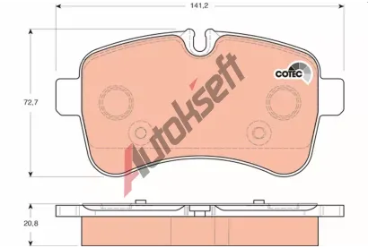 TRW Sada brzdovch destiek COTEC TRW GDB1748, GDB1748