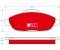 TRW Sada brzdovch destiek DTEC COTEC ‐ TRW GDB1761DTE
