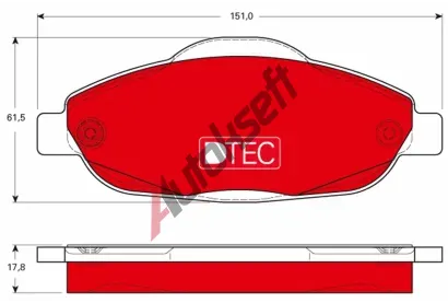 TRW Sada brzdovch destiek DTEC COTEC TRW GDB1761DTE, GDB1761DTE