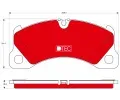 TRW Sada brzdovch destiek DTEC COTEC ‐ TRW GDB1774DTE