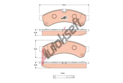 TRW Sada brzdovch destiek - kotouov brzda TRW GDB1780, GDB1780