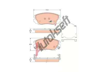 TRW Sada brzdovch destiek COTEC TRW GDB1782, GDB1782