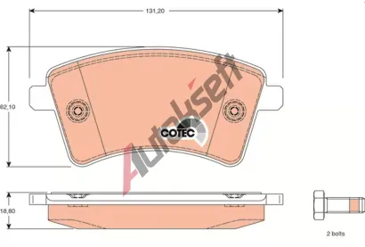 TRW Sada brzdových destiček COTEC TRW GDB1785, GDB1785 TRW Sada brzdových destiček COTEC TRW GDB1785, GDB1785