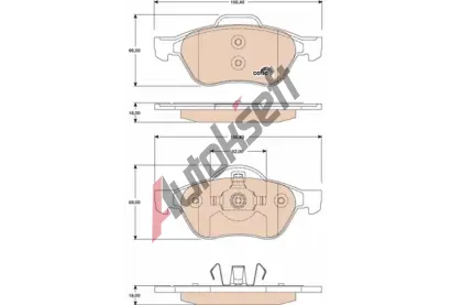 TRW Sada brzdovch destiek - kotouov brzda TRW GDB1787, GDB1787