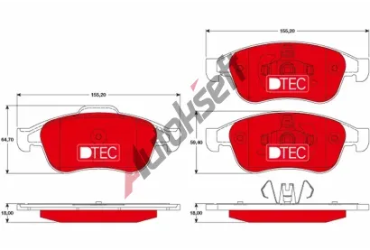 TRW Sada brzdovch destiek DTEC COTEC TRW GDB1789DTE, GDB1789DTE